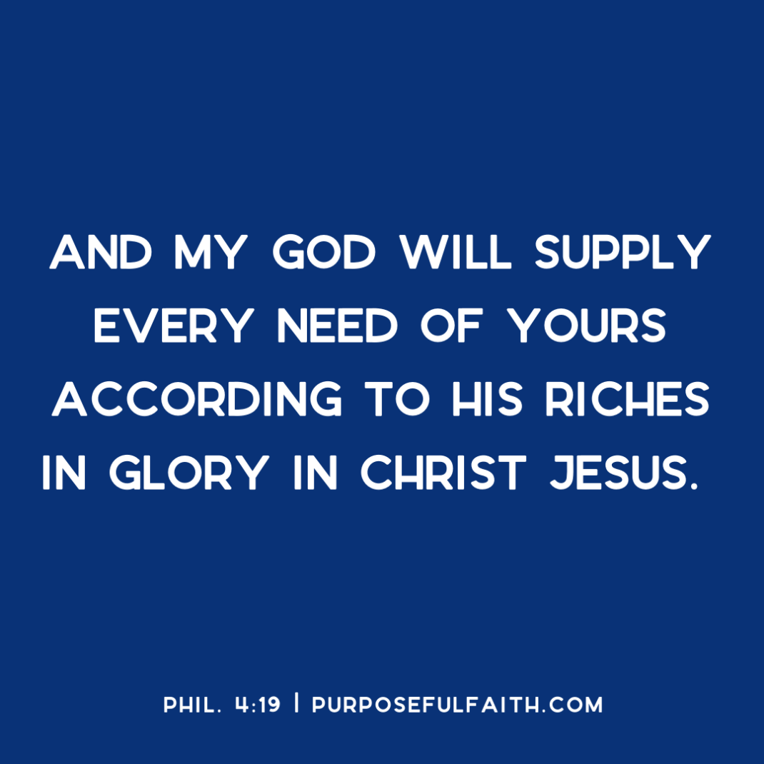 Encouragement: God Will Provide - Purposeful Faith